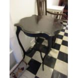 Antique Shaped Top Square Form Occasional Table with Further Shaped Cabriole Supports