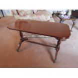 Mahogany Lyre End Coffee Table with Line Inlaid Decoration Approximately 44 Inches Wide x 16