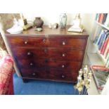 George III Chest of Drawers Four Long Drawers above Bracket Feet Approximately 38 Inches Wide x 34
