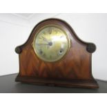 Antique Dometop Clock with Brass Bound Dial 11 Inches High