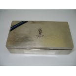 ROYAL CORPS OF SIGNALS: A SILVER CIGARETTE BOX, GOLDSMITHS & SILVERSMITHS CO. LTD., BIRMINGHAM, 1939