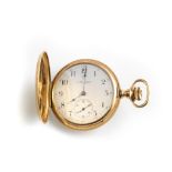 ELGIN: A GOLD GENTLEMAN'S HUNTING CASED POCKET WATCH, AMERICAN, CIRCA 1903/04 size 16 keyless wind