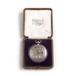 A GENTLEMAN'S GOLD POCKET WATCH, SWISS, EARLY 20TH CENTURY keyless wind movement unsigned,