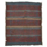 A CEREMONIAL CLOTH (TAMPAN), LAMPUNG, SUMATRA, INDONESIA, 19TH CENTURY cotton, the indigo ground