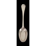 A GEORGE II SILVER TABLESPOON, THOMAS MANN, LONDON, 1729 Hanoverian pattern with rat-tail bowl,