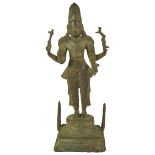 A CHOLA BRONZE FIGURE OF SIVA CANDRASEKHARA, TAMIL NADU, SOUTH INDIA, 10TH/11TH CENTURY standing