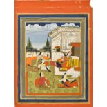 THREE MINIATURES DEPICTING RAGAMALA SCENES, JAIPUR, RAJASTHAN, INDIA, MID-19TH CENTURY gouache