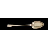 A GEORGE III SILVER GRAVY SPOON, THOMAS STREETIN, LONDON, 1801 Old English pattern, the terminal