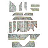 A GROUP OF TWENTY-TWO CHINESE PORCELAIN ARCHITECTURAL BORDER MOULDINGS, QING DYNASTY, 19TH CENTURY