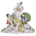 A MEISSEN GROUP OF THE TRIUMPH OF JUNO, LATE 19TH CENTURY modelled in 1892 by Paul Helmig (1859-