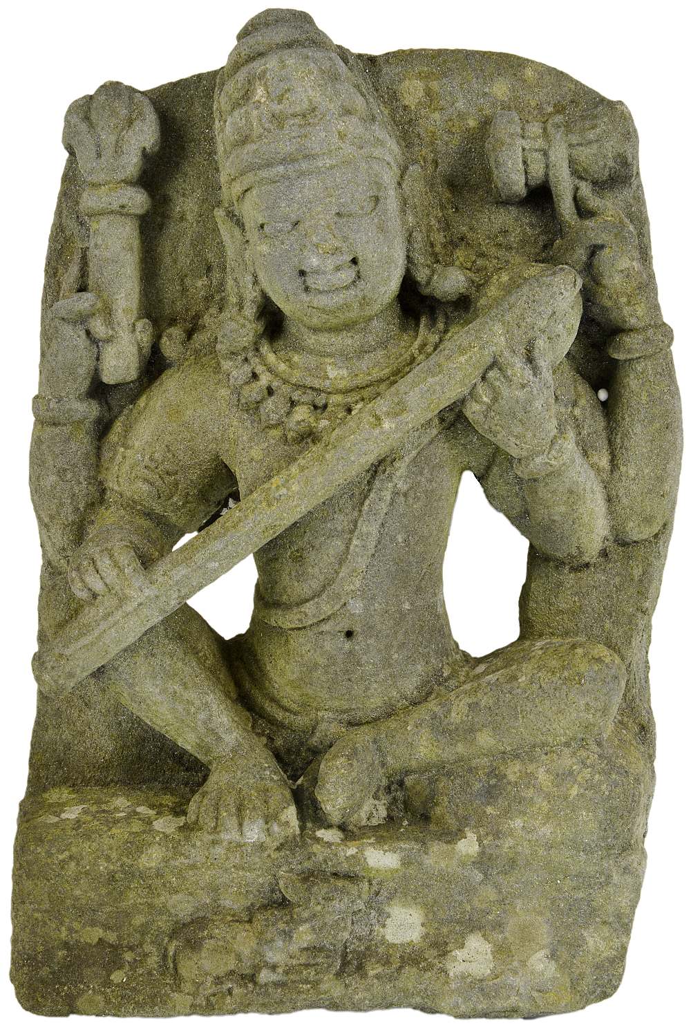 A SCHIST STELE DEPICTING SIVA VINADHARA, WESTERN DECCAN, 10TH/11TH CENTURY the four-armed deity