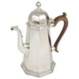 A SILVER COFFEE POT, JOHN HENRY ODELL (OF HIGH STREET, GRAVESEND, KENT), LONDON, 1969 plain tapering