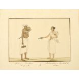 A MALABAR COUPLE, COMPANY SCHOOL, SOUTH-WESTERN INDIA, SECOND HALF 19TH CENTURY watercolour on