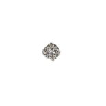DIAMOND DRESS RING of bombé design, set with brilliant-, single- and marquise-cut diamonds variously