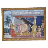 THE INFANT KRISHNA, TANJORE, SOUTH INDIA, 19TH CENTURY gouache with gold on paper, depicted on a