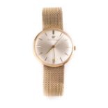 GIRARD-PERREGAUX: A GENTLEMAN'S GOLD BRACELET WATCH, CIRCA 1966 calibre 30.6 manual wind with 17