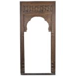 A CARVED WOOD WINDOW, RAJASTHAN OR GUJARAT, WESTERN INDIA, 17TH/18TH CENTURY of rectangular form,