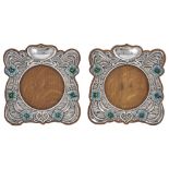 A NEAR PAIR OF EDWARDIAN SILVER PHOTOGRAPH FRAMES, E.F. BRAHAM LTD. AND DEAKIN & FRANCES LTD.,