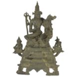 A PALA BRONZE SHRINE DEPICTING SIVA AND PARVATI, PROBABLY GAYA DISTRICT, BIHAR, EASTERN INDIA,