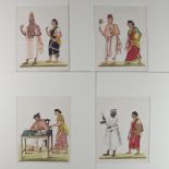FOUR INDIAN COUPLES, TANJORE, SOUTH INDIA, EARLY 19TH CENTURY gouache on paper, comprising a