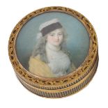 ˜A lacquer SNUFF BOX AND COVER, French, circa 1780 striped in black and gold 'vernis-martin', the