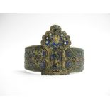 A BUCKLE FROM AN ENGAGEMENT BELT (KORONA), THRACE, NORTHERN GREECE, LATE 18TH CENTURY bronze, of