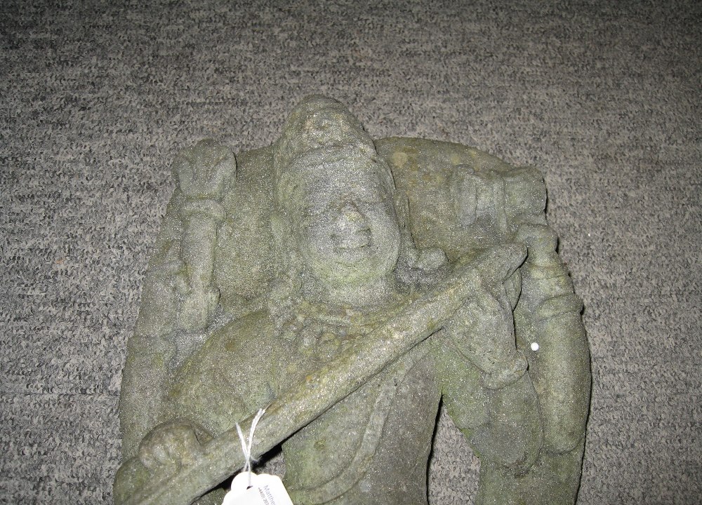 A SCHIST STELE DEPICTING SIVA VINADHARA, WESTERN DECCAN, 10TH/11TH CENTURY the four-armed deity - Image 2 of 7