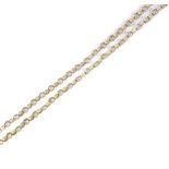 NINE CARAT GOLD CHAIN, CIRCA 1973 designed as a row of textured oval links, London hallmarks for