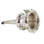 A WILLIAM IV SILVER WINE FUNNEL, CHARLES FOX, LONDON, 1831 ribbed baluster form, the detachable base