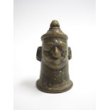 FOUR HINDU IMAGES, INDIA, 18TH-19TH CENTURIES bronze, comprising a Deccani Siva Lingam cover, a