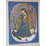 TODI RAGINI, PAHARI, NORTH-WESTERN INDIA, LATE 19TH CENTURY gouache with gold on paper, the image