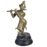 TWO BRONZE FIGURES OF KRISHNA, BENGAL, 19TH CENTURY OR EARLIERthe larger in the form of