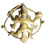 A PENDANT DEPICTING HANUMAN, WESTERN DECCAN, CIRCA 18TH CENTURYof openwork lozenge shaped form,