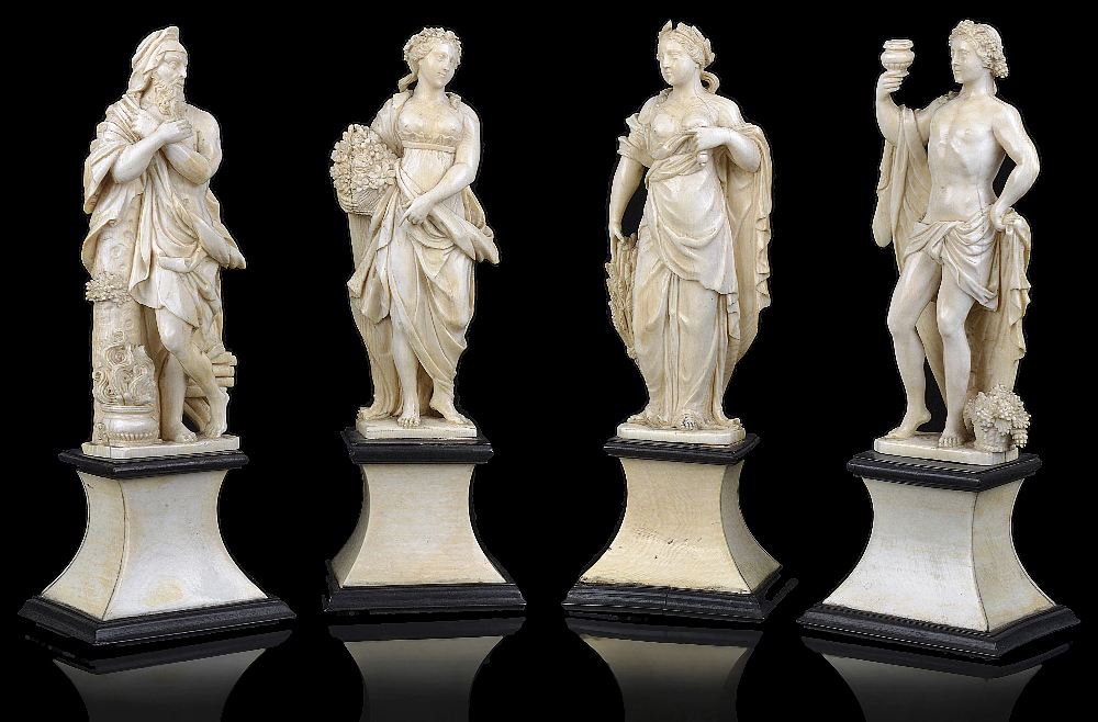 ~ATTRIBUTED TO THE WORKSHOP OF JEAN-ANTOINE BELLETESTE, (1731-1811): THE FOUR SEASONSa set of four