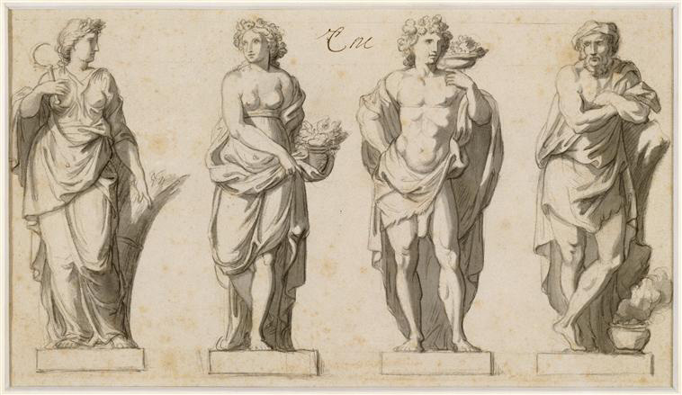 ~ATTRIBUTED TO THE WORKSHOP OF JEAN-ANTOINE BELLETESTE, (1731-1811): THE FOUR SEASONSa set of four - Image 2 of 2