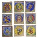 A COLLECTION OF TIBETAN MINIATURE PAINTINGS (TSAKLIS), MOSTLY 19TH CENTURYcomprising sixteen