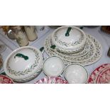 A Royal Doulton Almond Willow 7 piece part dinner service