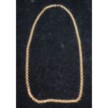 A belcher chain necklace, stamped '375', 7.4