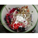 A large selection of costume jewellery