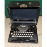 A 1920's Underwood portable typewriter