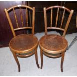 A set of 4 vintage bentwood chairs