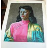 Vladimir Tretchikoff: "Miss Wong", 1950's coloured print, signed in black by the artist within the