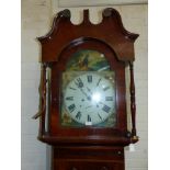 A 19th century inlaid mahogany longcase clock