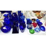 A selection of 19th century and later Murano glass ashtrays; etc.