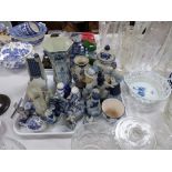 A selection of modern Delftware; a collection of Royal Copenhagen and other plates