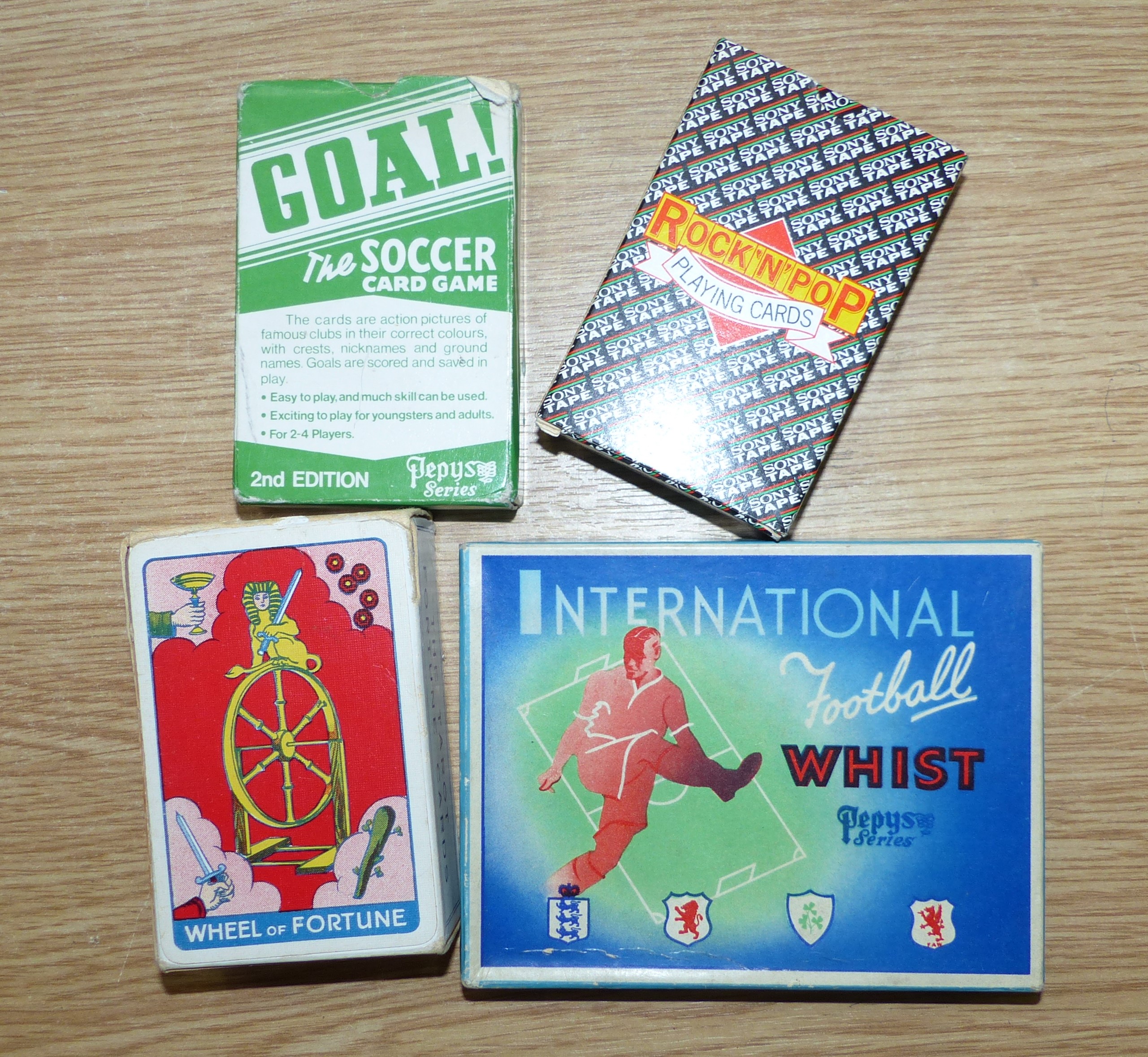 A mid 20th century Pepys International football whist card/board game, a Pepys Series Goal card