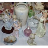 A selection of decorative china figures, the Leonardo collection, etc.; other china and glassware