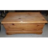 A pine blanket box