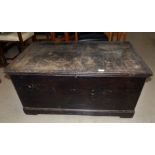 A Victorian pine blanket box