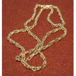 A 9ct hallmarked gold complex link chain (9.6gms)
